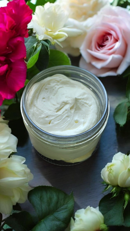 Infused Whipped Tallow Balm - Hibiscus Rose (4oz Jar)