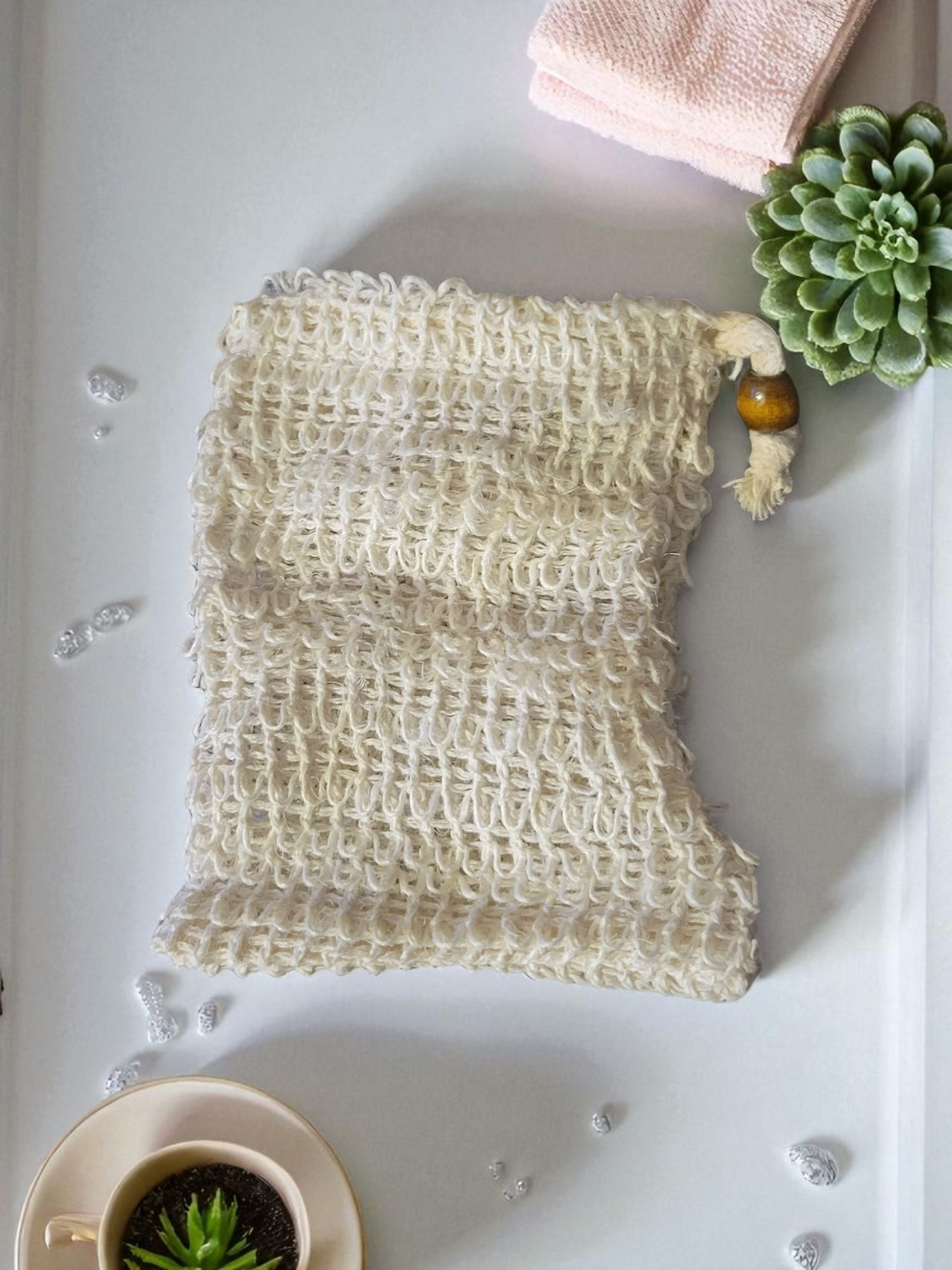 Natural Sisal Soap Saver Bag